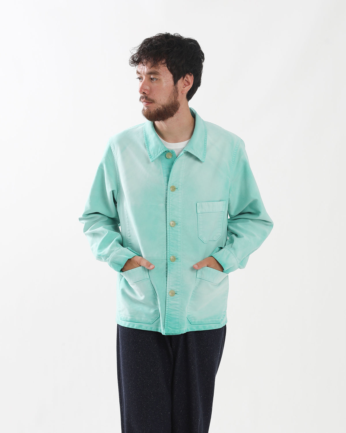 GARMENT-DYED ORGANIC COTTON HEAVY MOLESKIN COVERALL