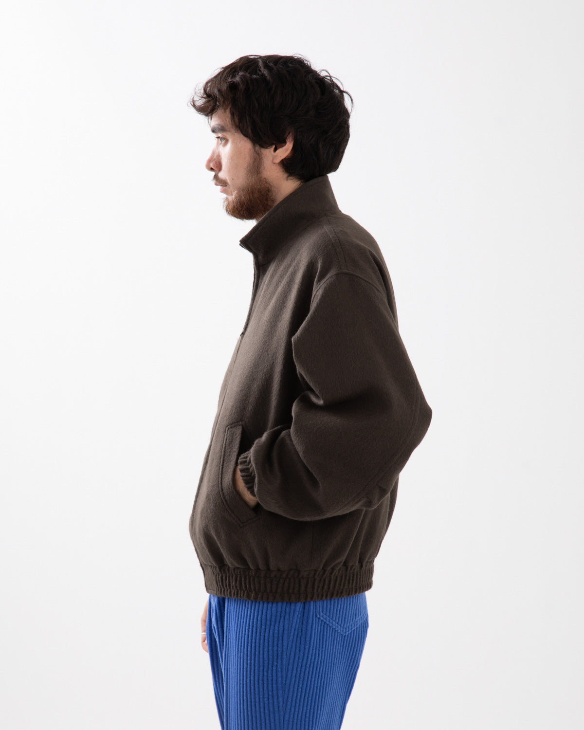 BABY CAMEL FLANNEL ZIP BLOUSON