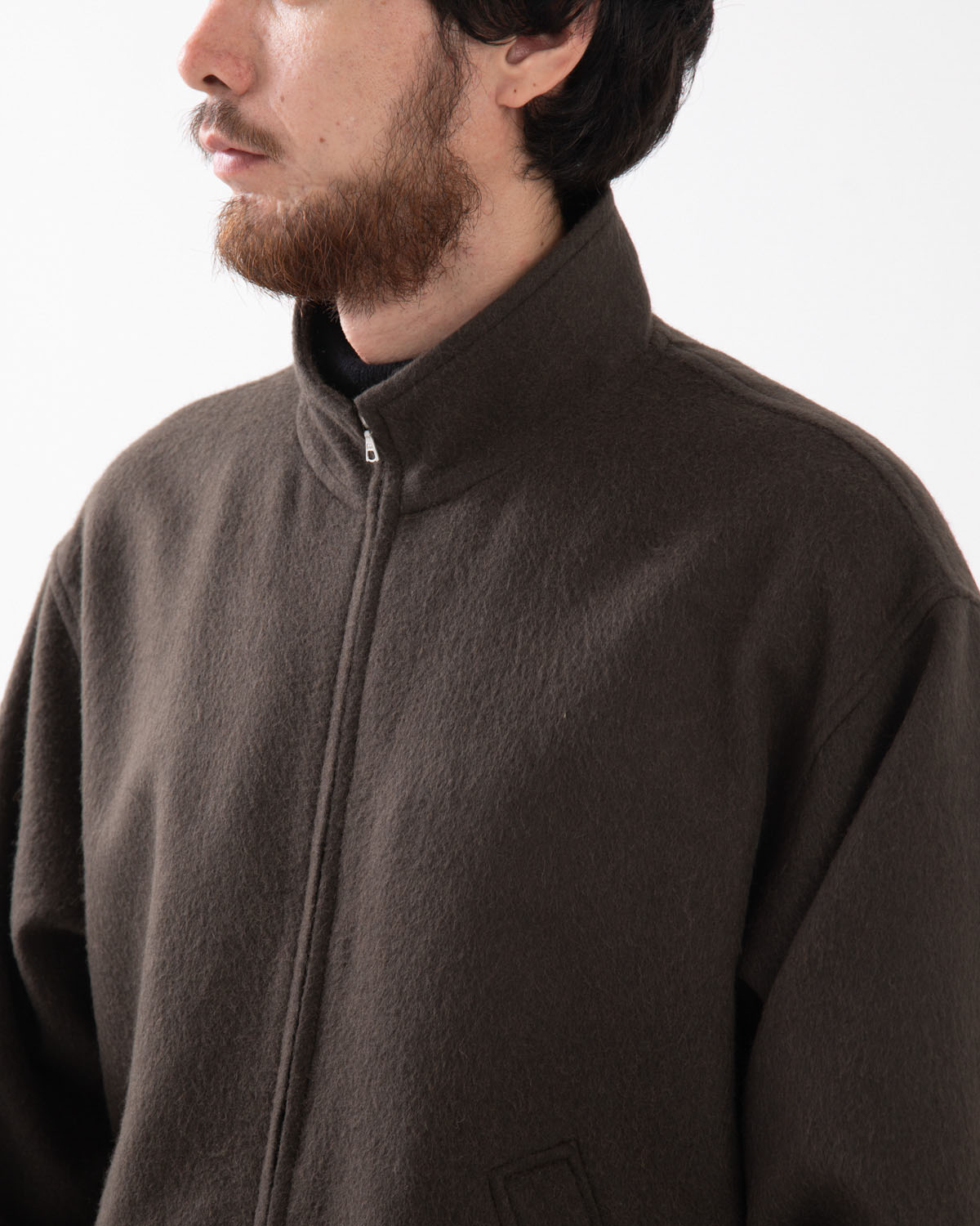 BABY CAMEL FLANNEL ZIP BLOUSON