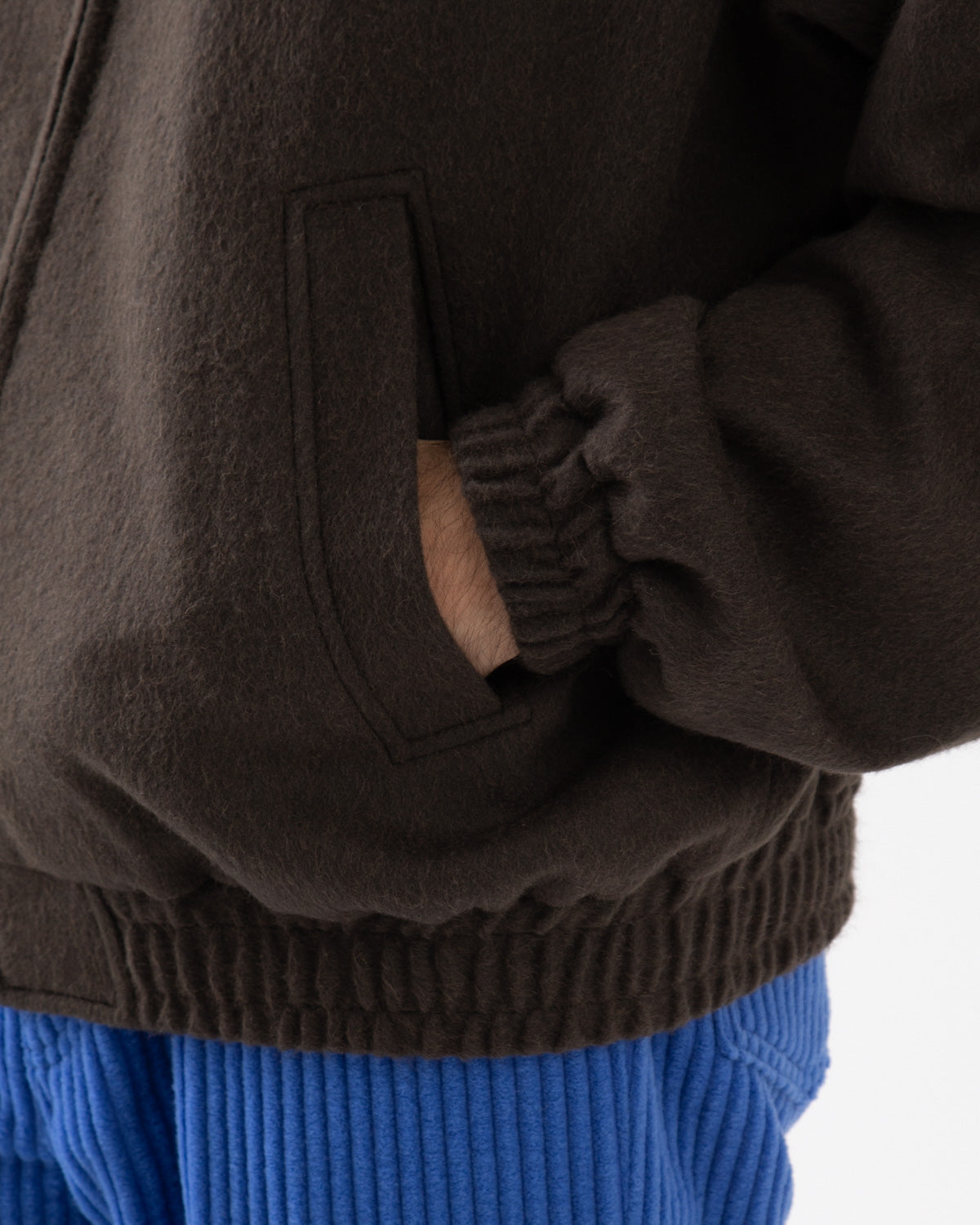 BABY CAMEL FLANNEL ZIP BLOUSON