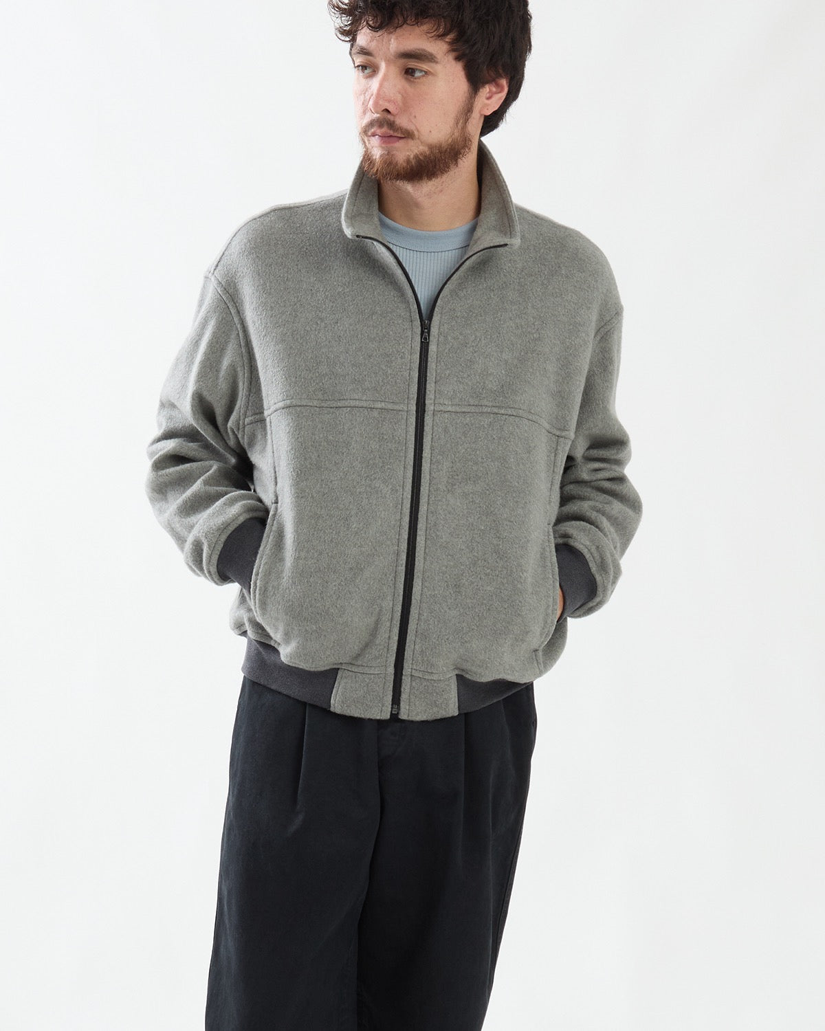 PURE SILK COMFORT FLEECE ZIP BLOUSON