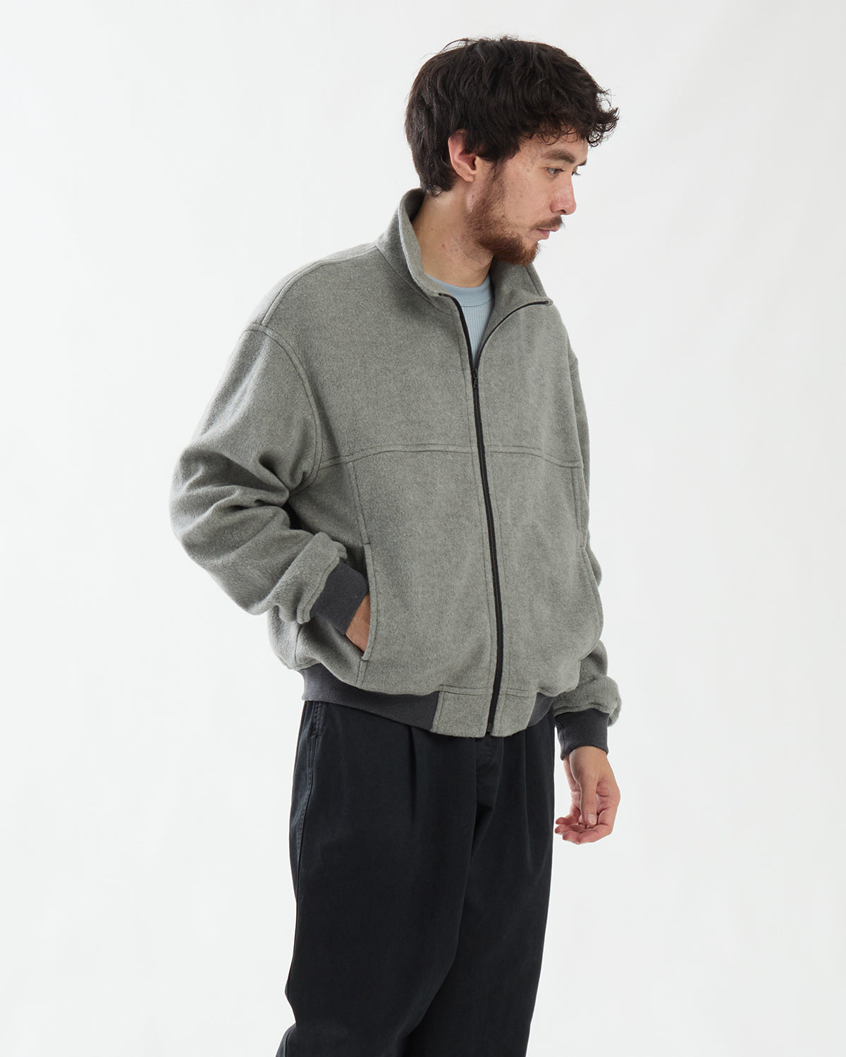 PURE SILK COMFORT FLEECE ZIP BLOUSON