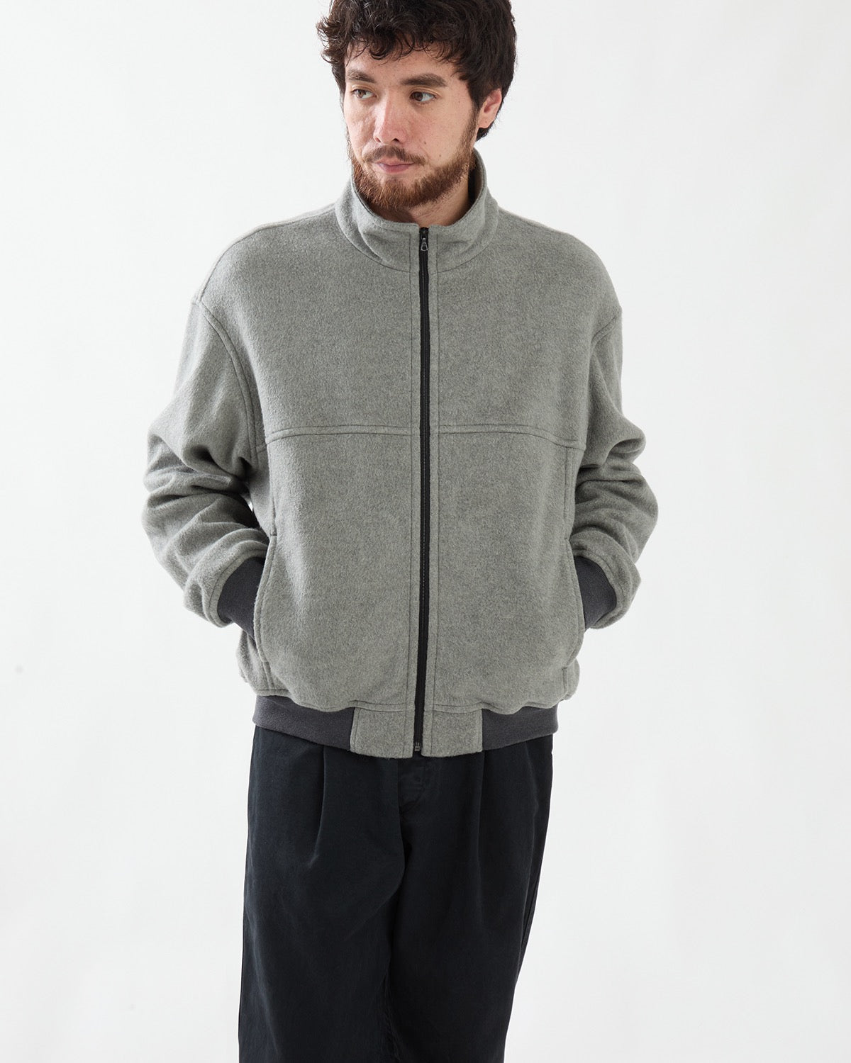 PURE SILK COMFORT FLEECE ZIP BLOUSON