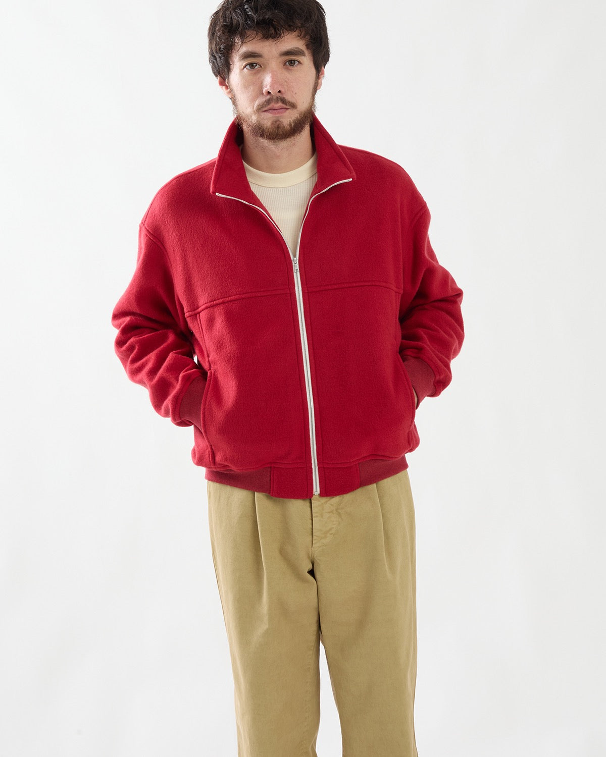 PURE SILK COMFORT FLEECE ZIP BLOUSON