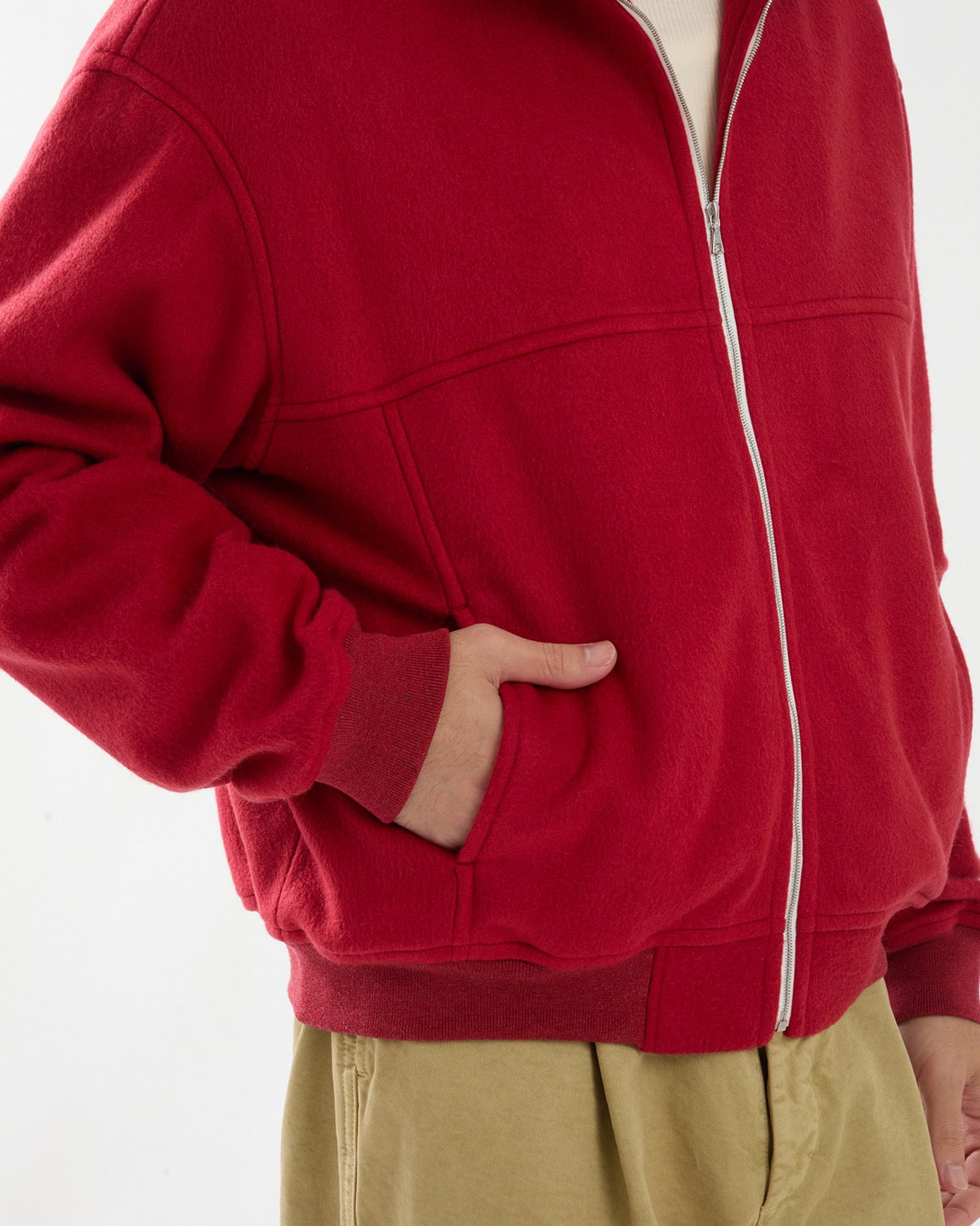 PURE SILK COMFORT FLEECE ZIP BLOUSON