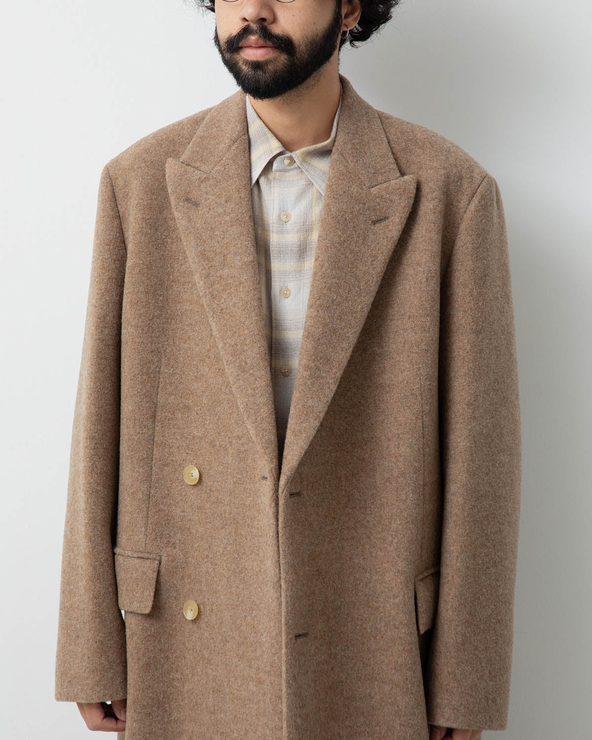 SPONGE WOOL MELTON CHESTERFIELD COAT