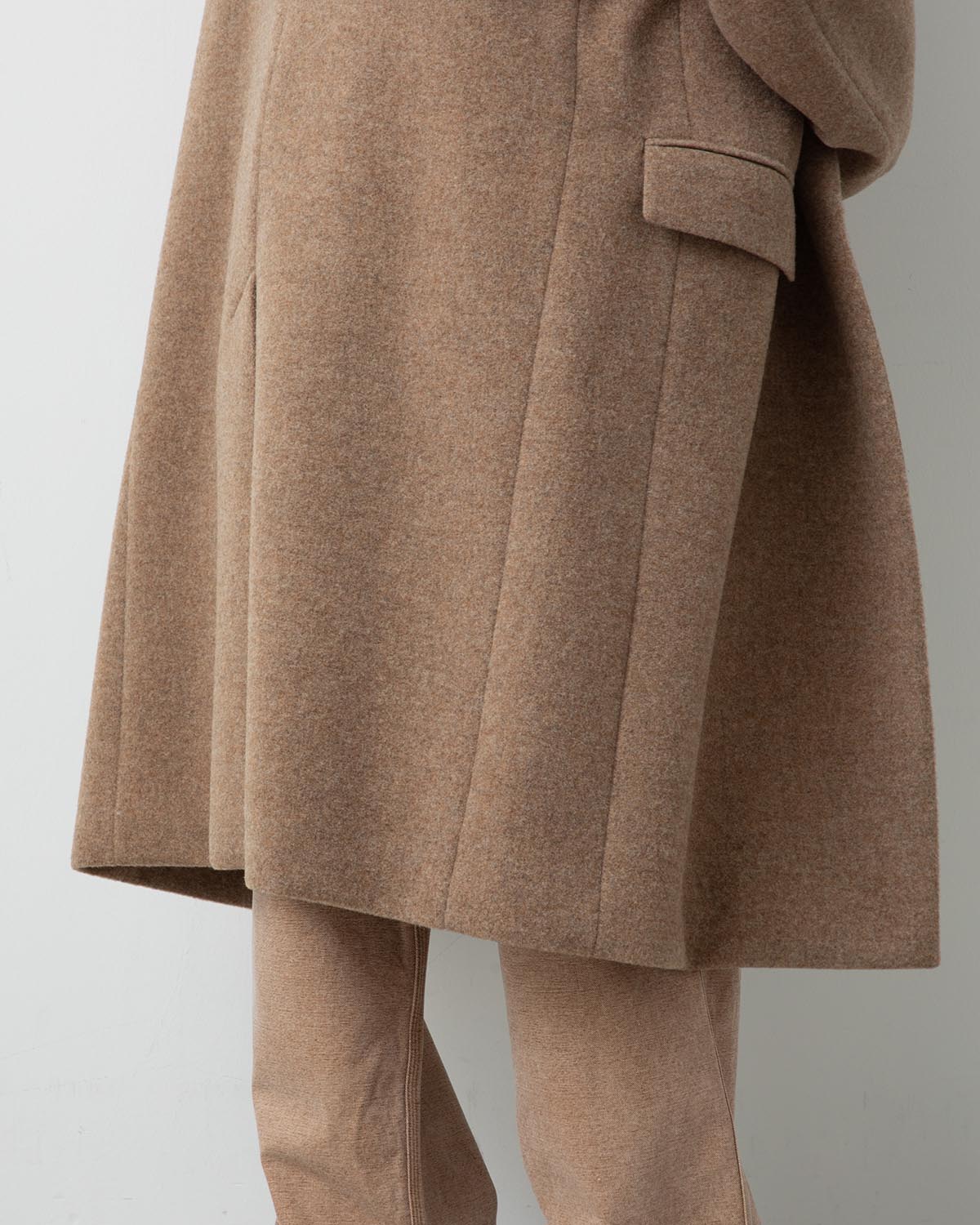 SPONGE WOOL MELTON CHESTERFIELD COAT