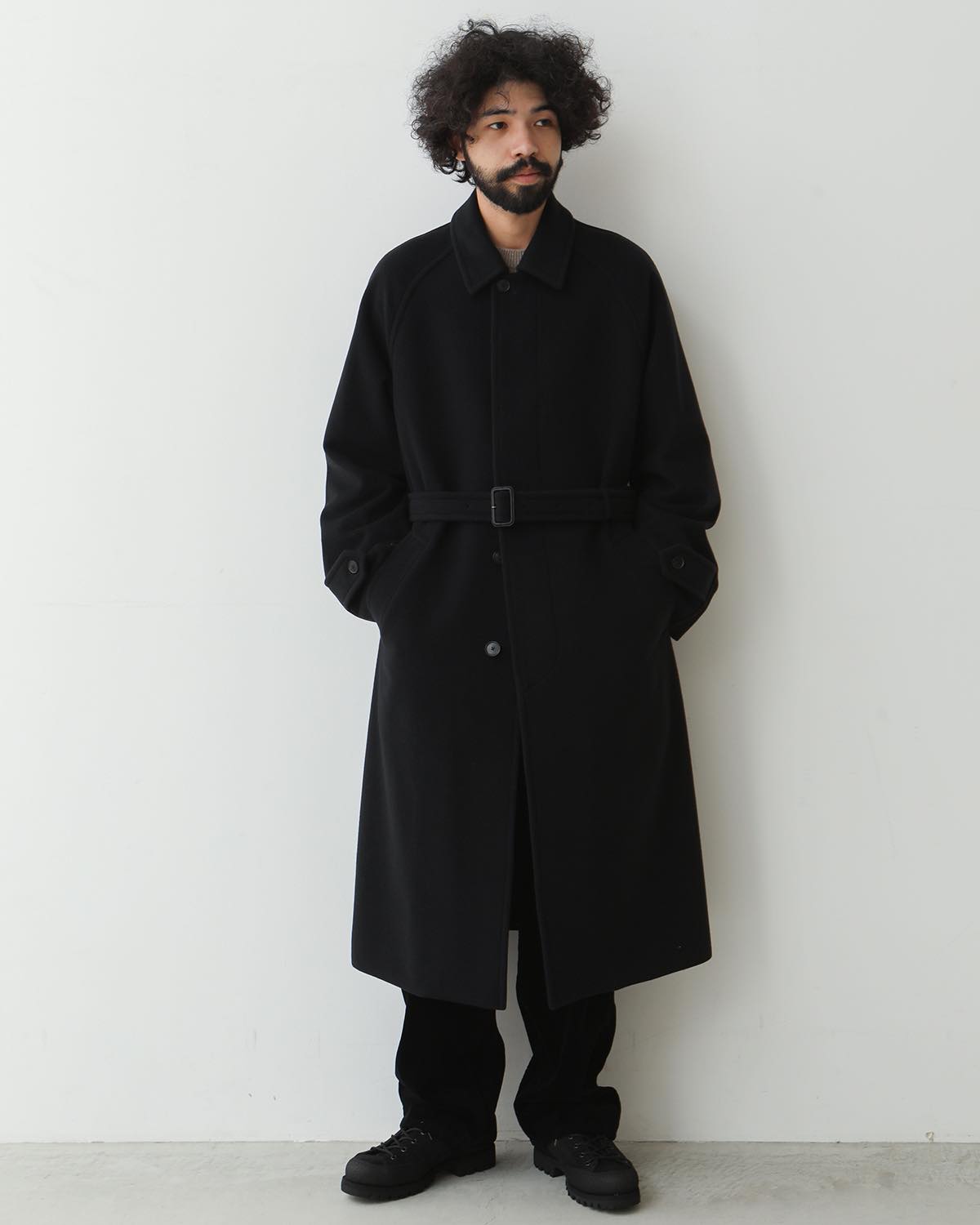 SUPER FINE WOOL MOSSER SOUTIEN COLLAR COAT