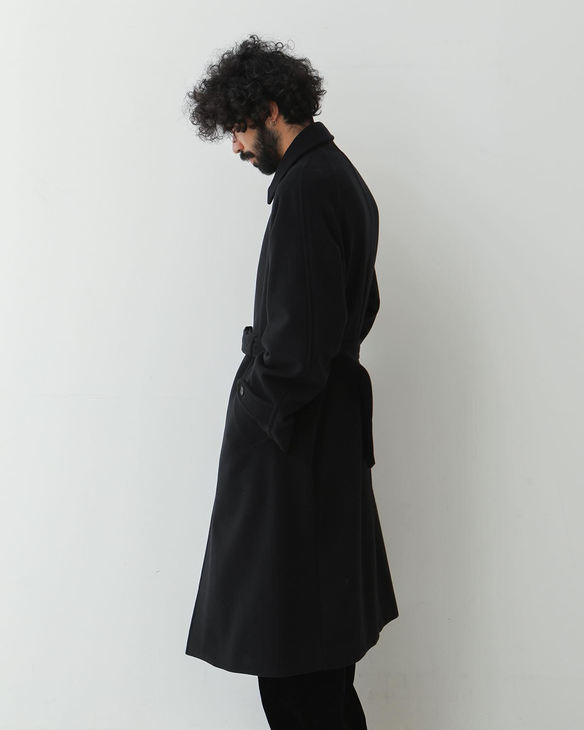 SUPER FINE WOOL MOSSER SOUTIEN COLLAR COAT