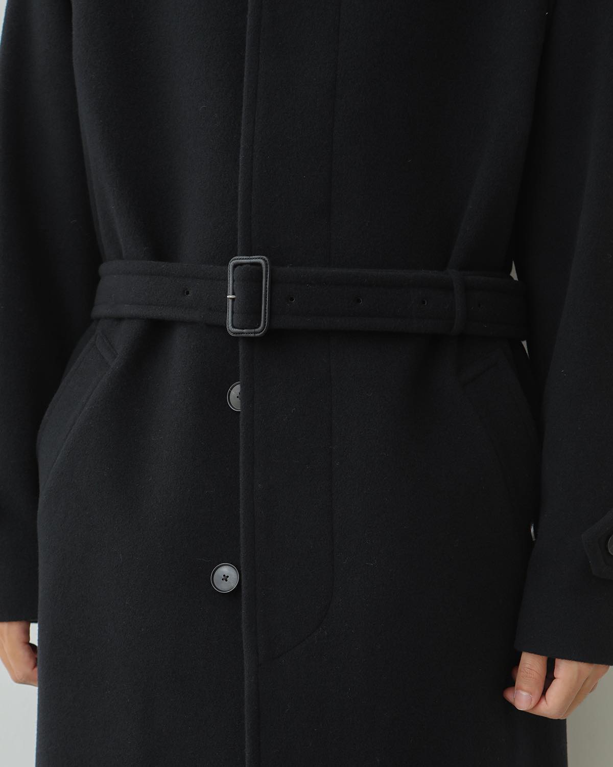 SUPER FINE WOOL MOSSER SOUTIEN COLLAR COAT