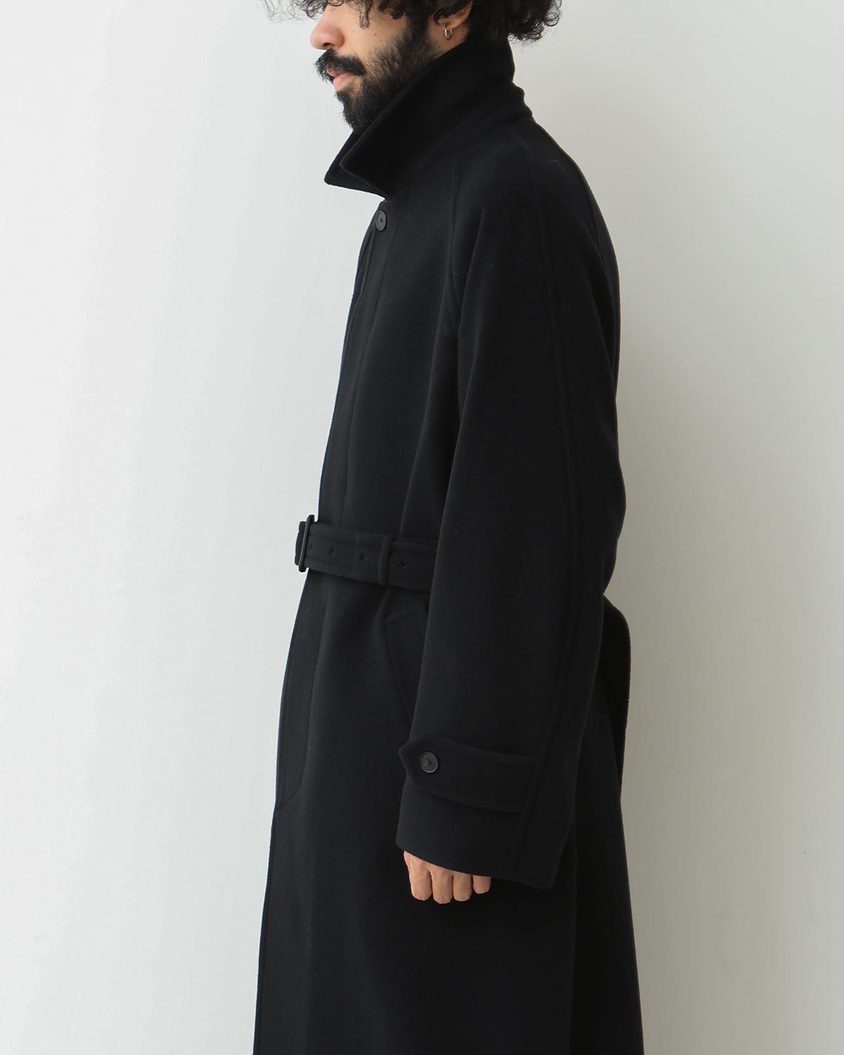 SUPER FINE WOOL MOSSER SOUTIEN COLLAR COAT