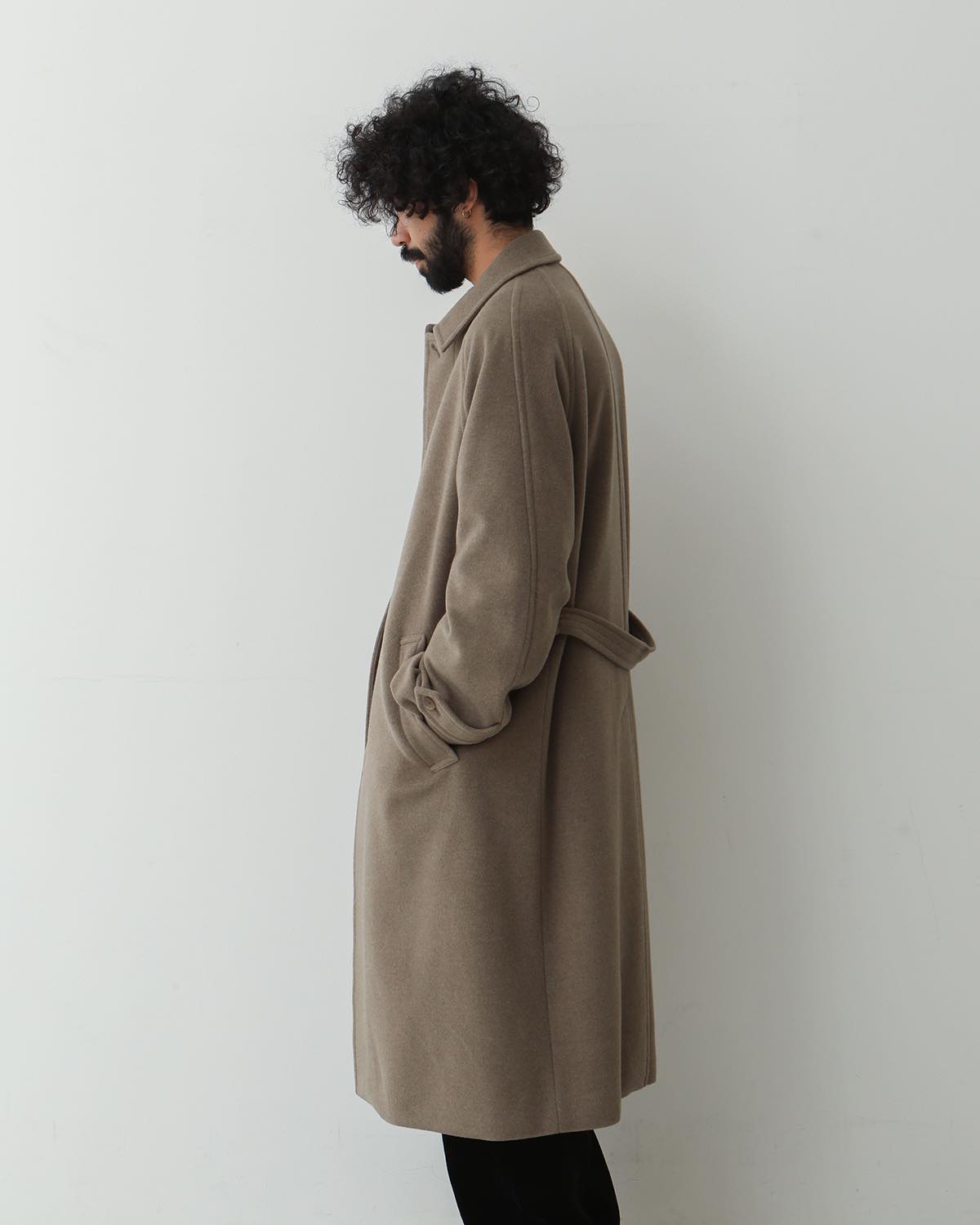 SUPER FINE WOOL MOSSER SOUTIEN COLLAR COAT