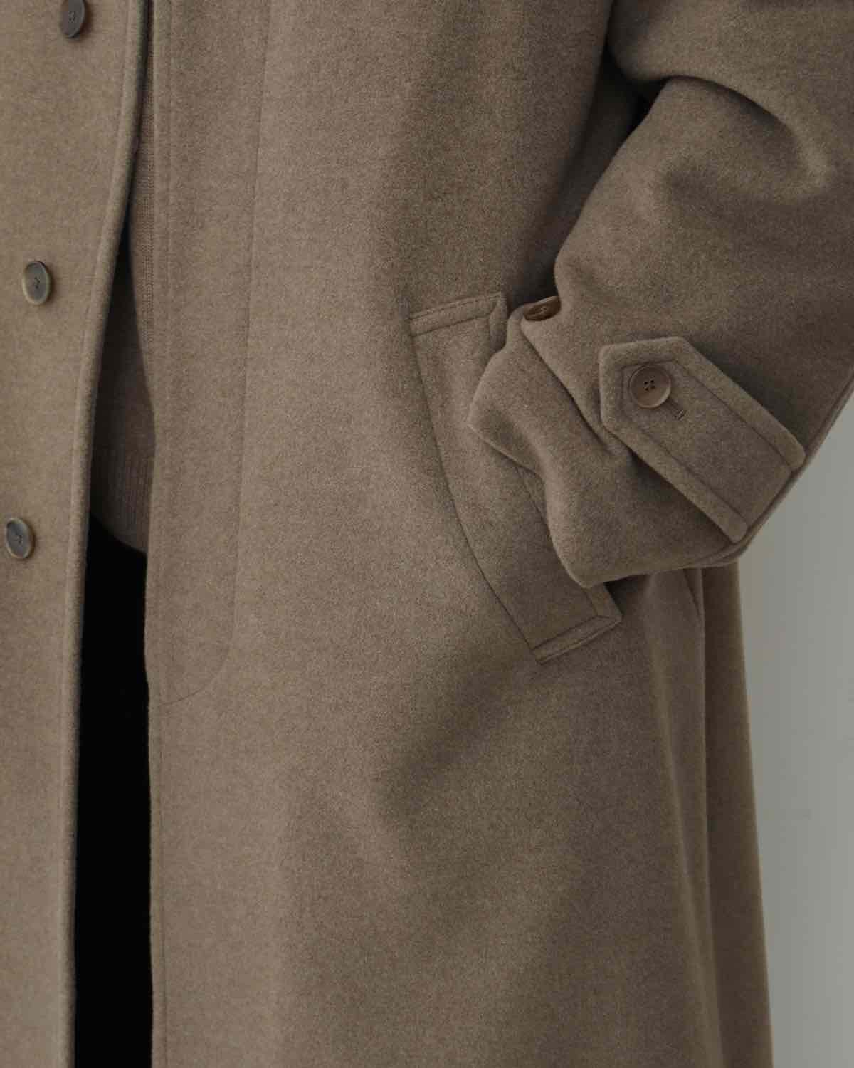 SUPER FINE WOOL MOSSER SOUTIEN COLLAR COAT