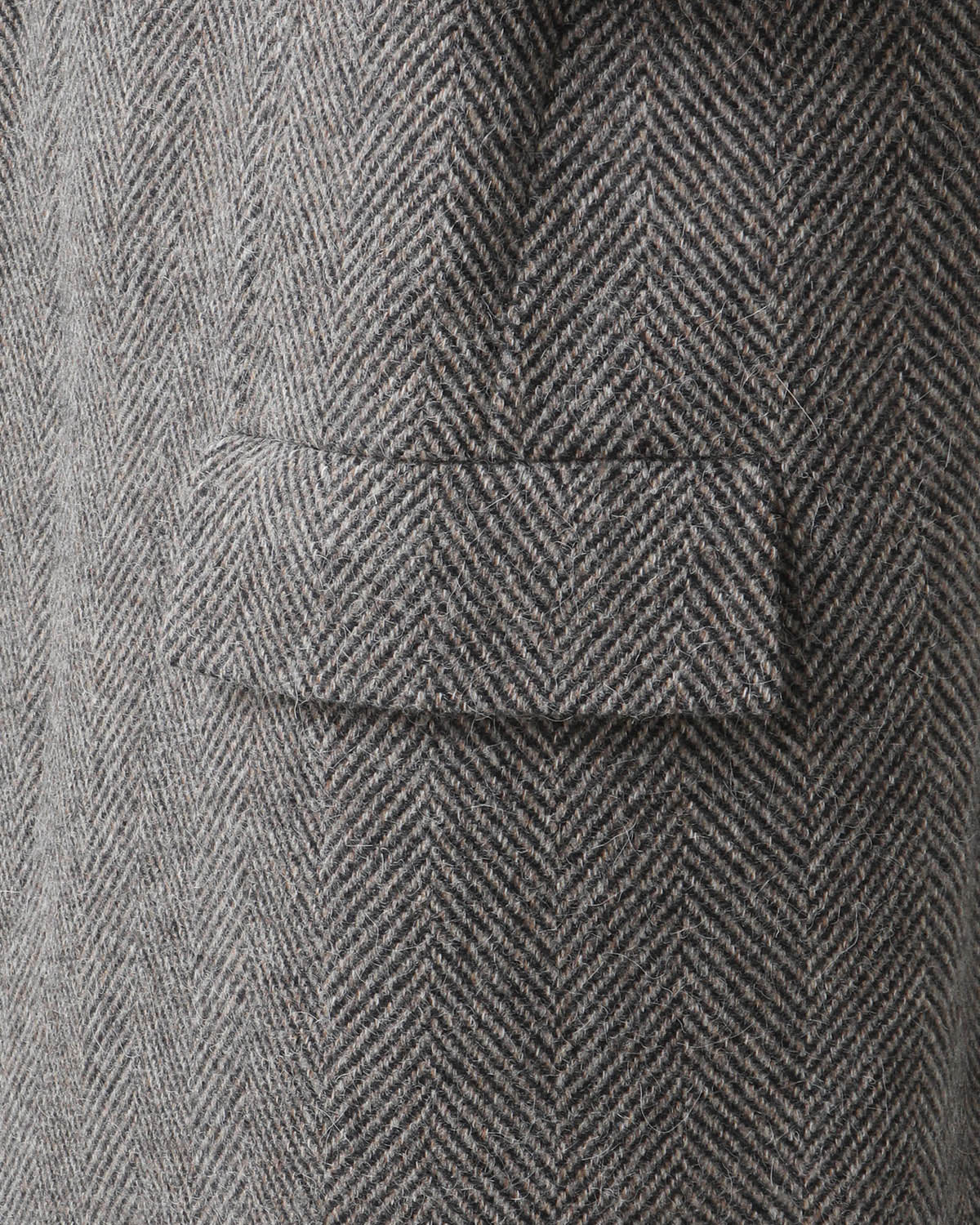 LAMA SHETLAND WOOL TWEED CHESTERFIELD COAT