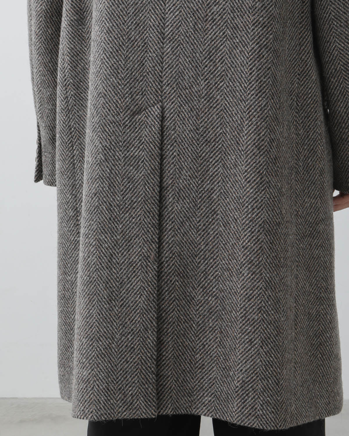 LAMA SHETLAND WOOL TWEED CHESTERFIELD COAT