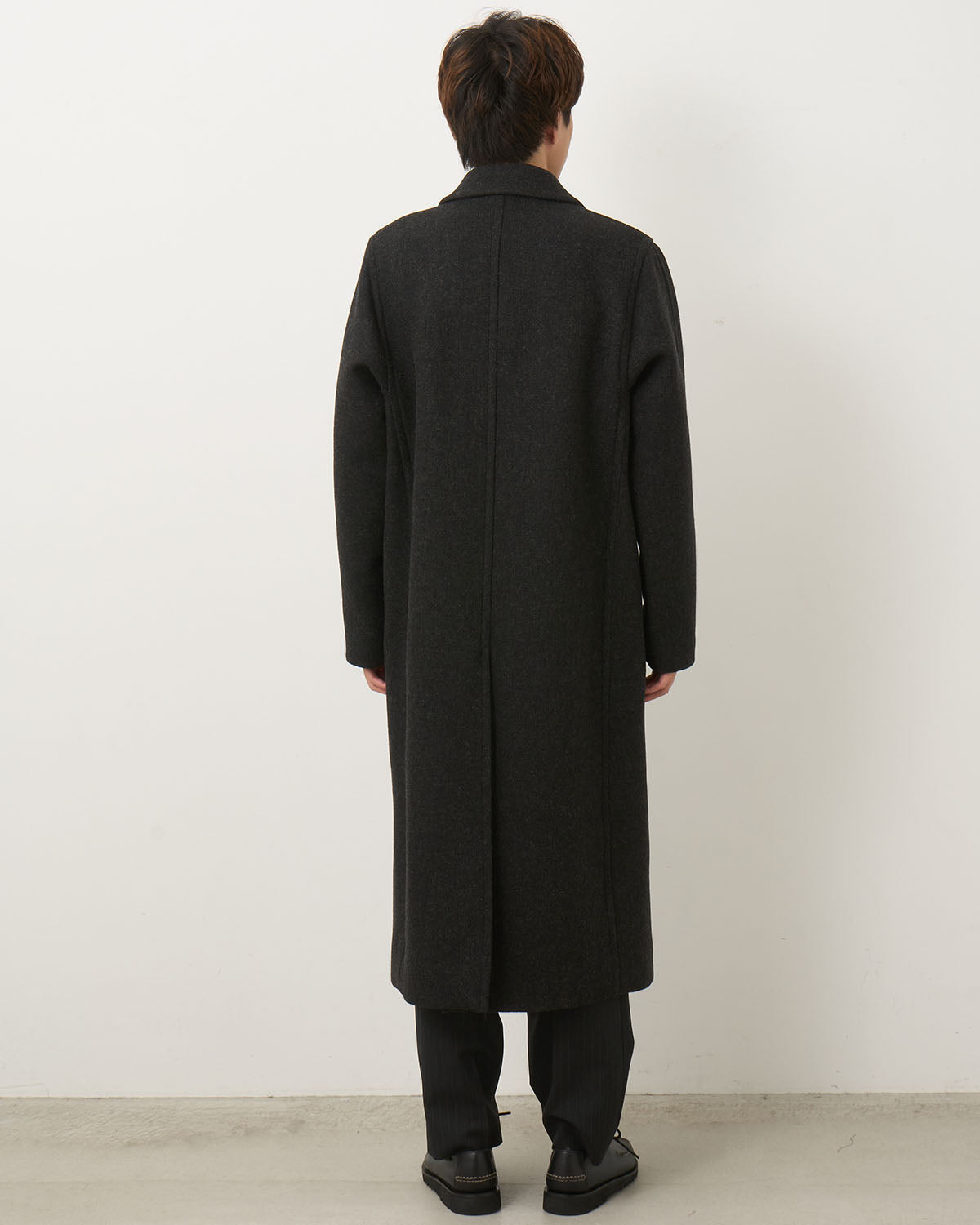 SHETLAND WOOL DOUBLE CLOTH COAT