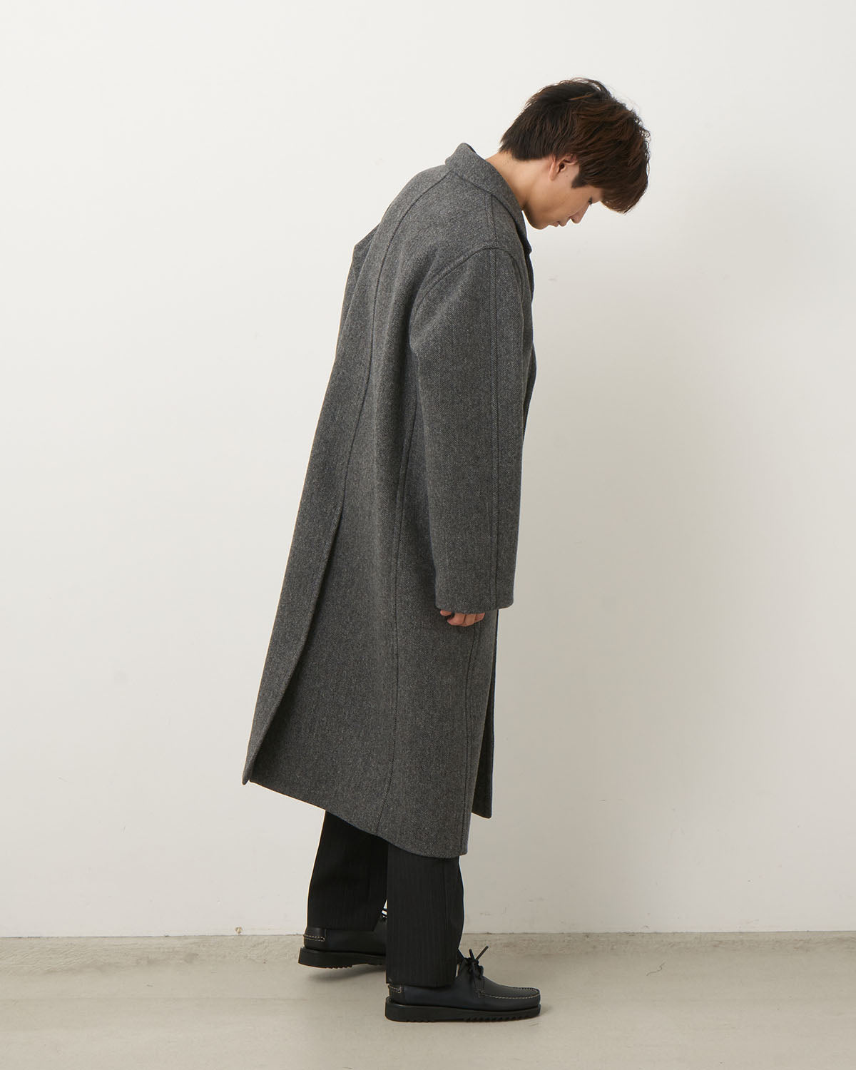 SHETLAND WOOL DOUBLE CLOTH COAT