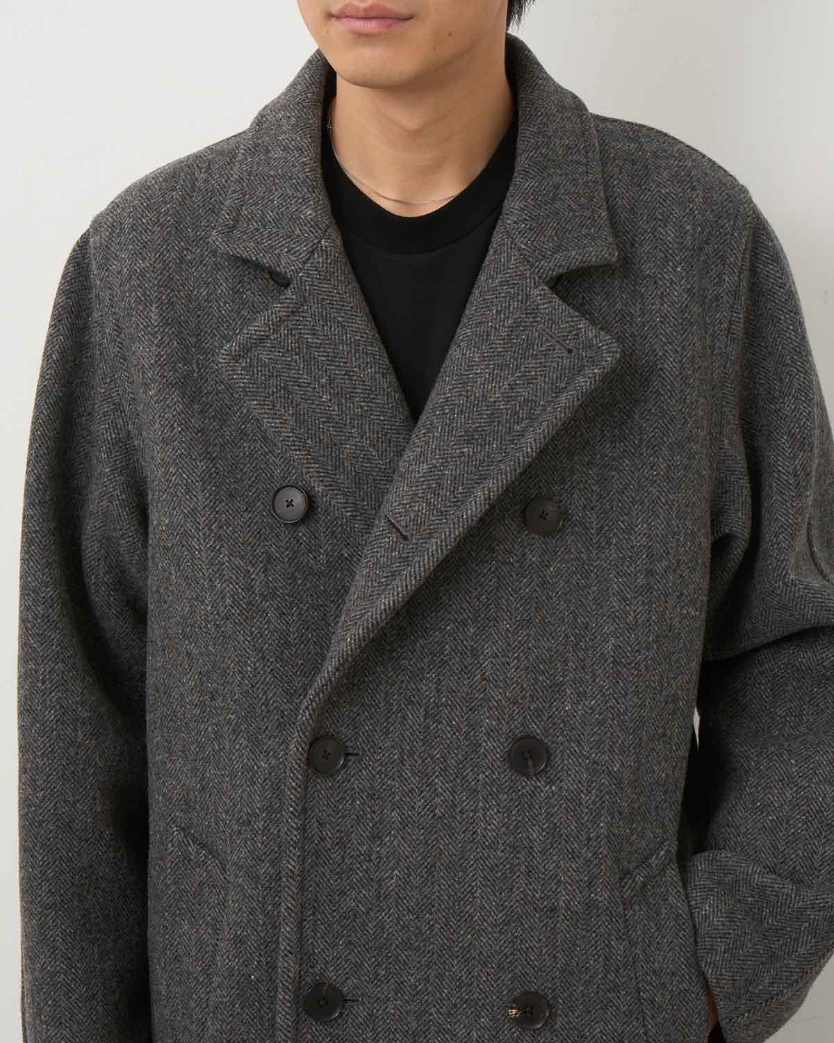 SHETLAND WOOL DOUBLE CLOTH COAT