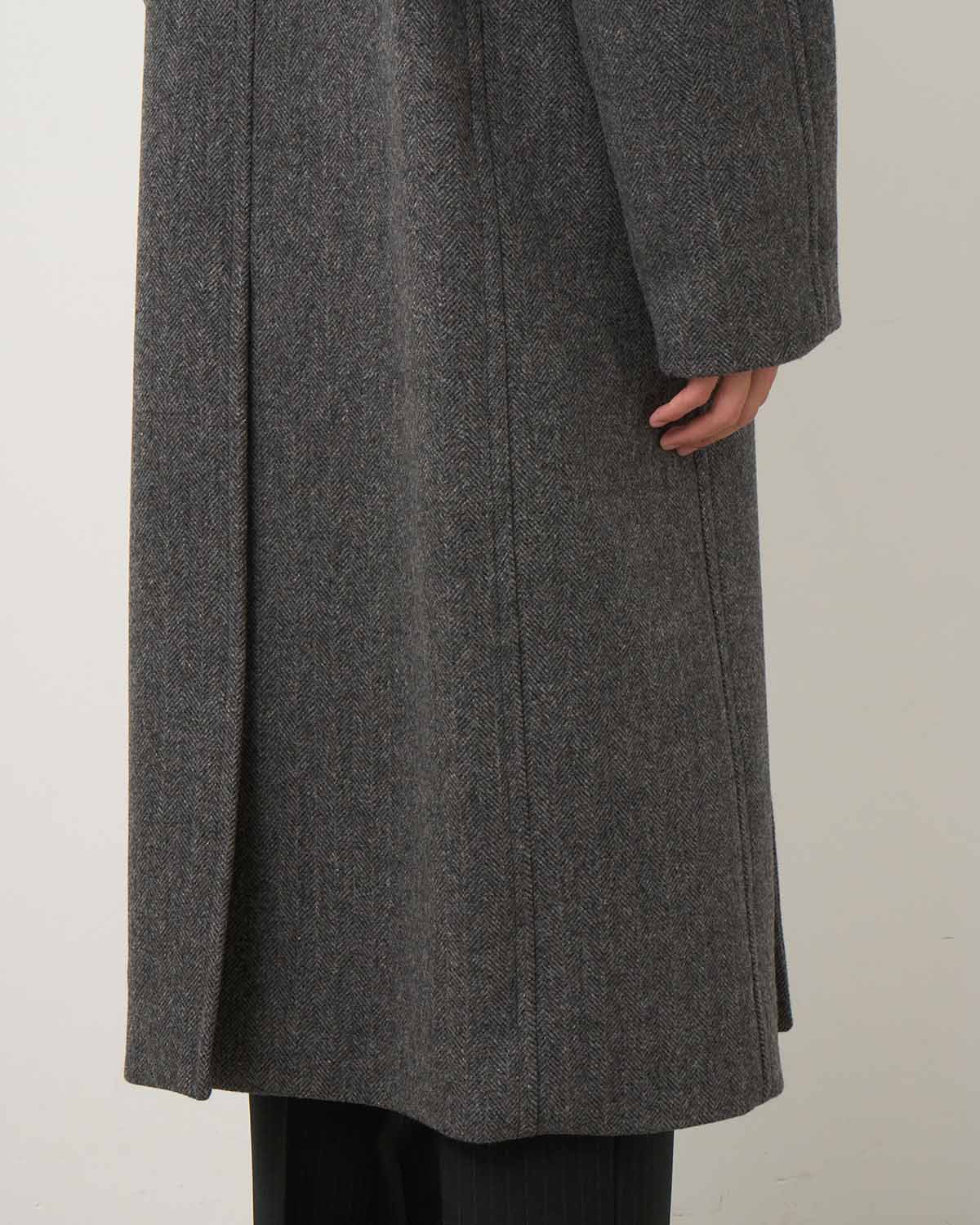 SHETLAND WOOL DOUBLE CLOTH COAT