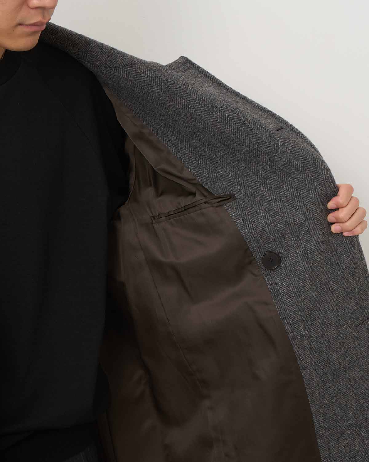 SHETLAND WOOL DOUBLE CLOTH COAT