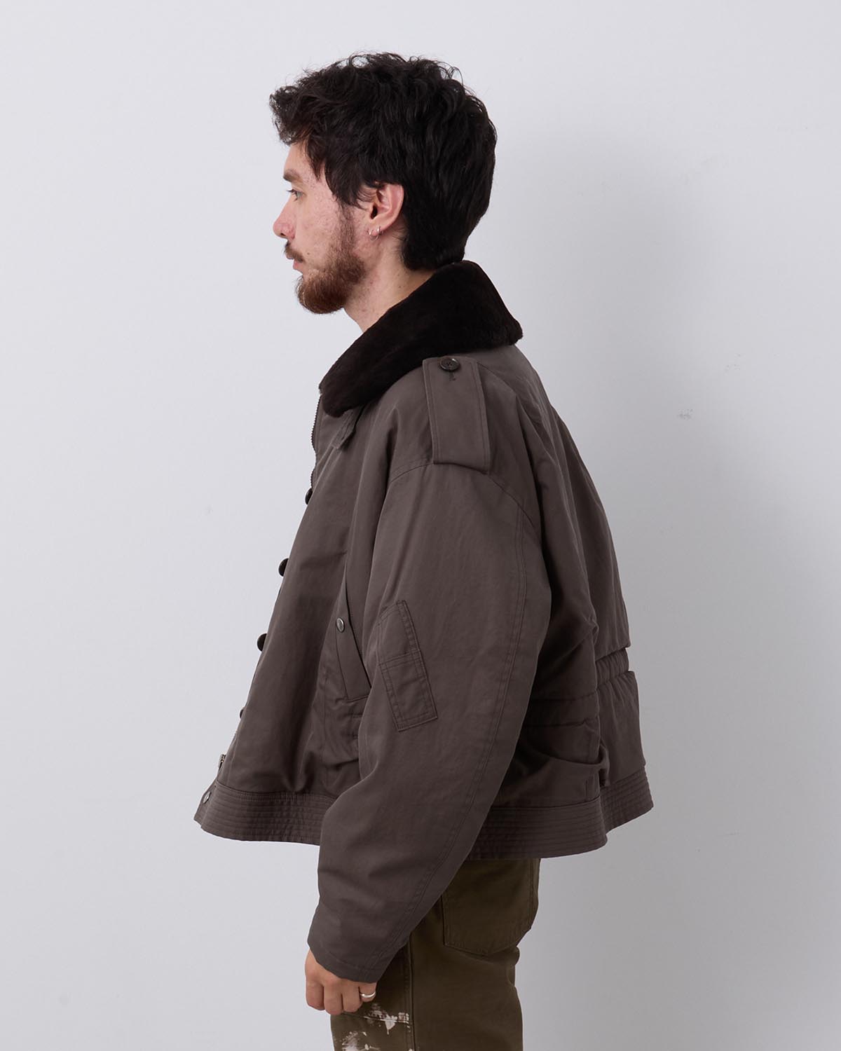WASHED FINX COTTON GABARDINE FLIGHT BLOUSON