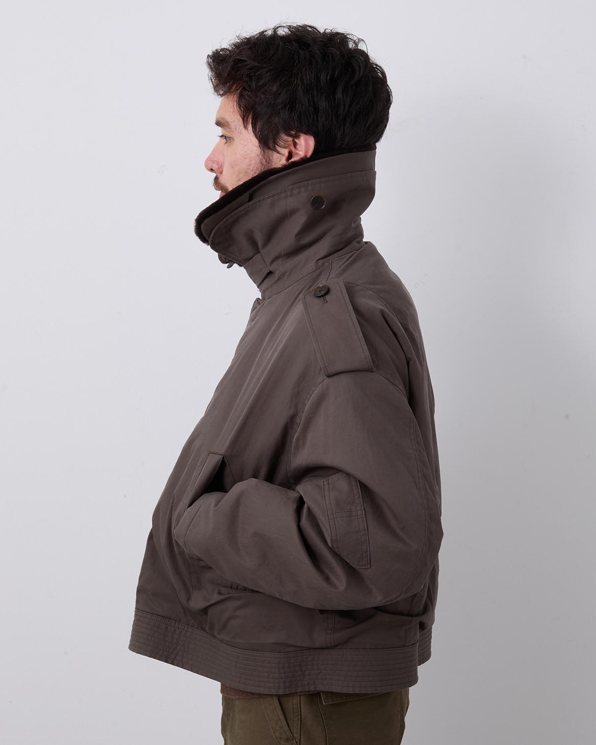 WASHED FINX COTTON GABARDINE FLIGHT BLOUSON