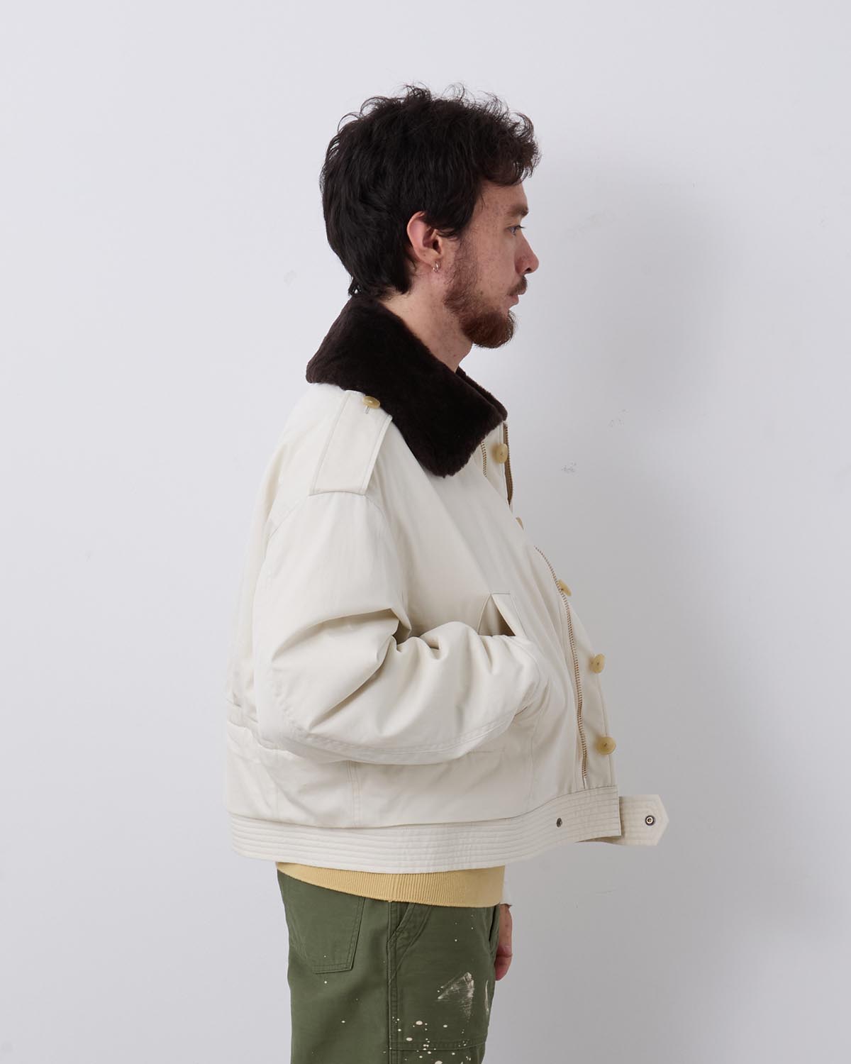 WASHED FINX COTTON GABARDINE FLIGHT BLOUSON