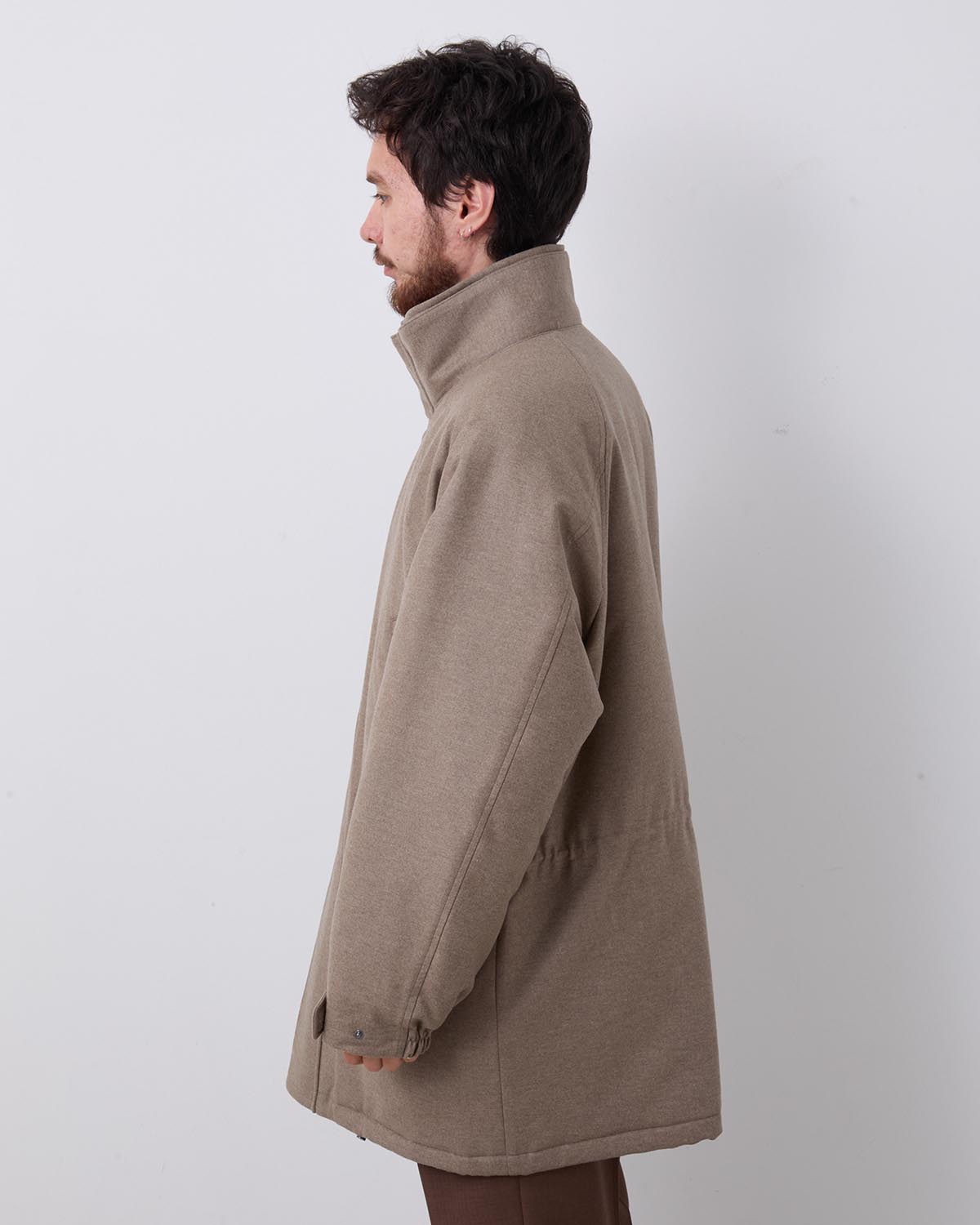 WOOL FULLING FLANNEL PADDED OVER BLOUSON