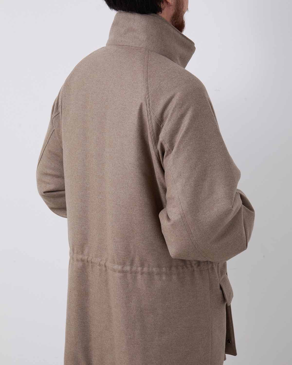 WOOL FULLING FLANNEL PADDED OVER BLOUSON