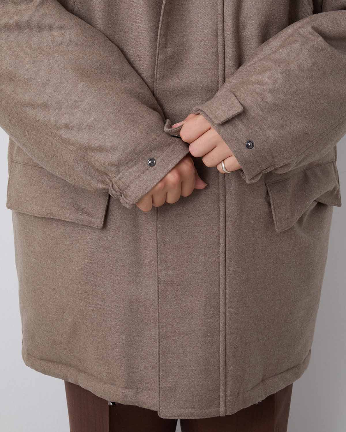 WOOL FULLING FLANNEL PADDED OVER BLOUSON