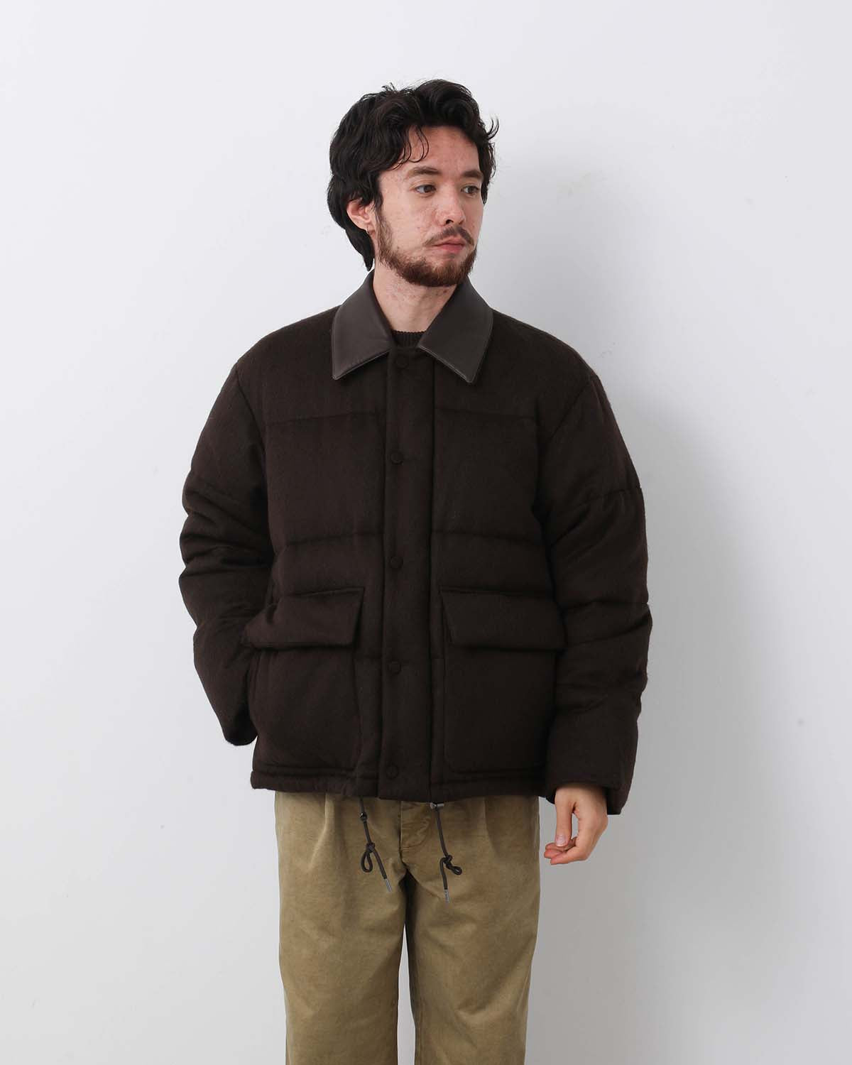BABY CAMEL FLANNEL DOWN BLOUSON