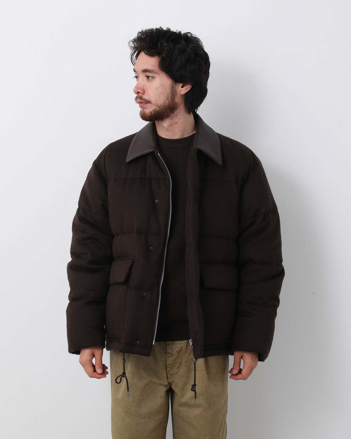 BABY CAMEL FLANNEL DOWN BLOUSON