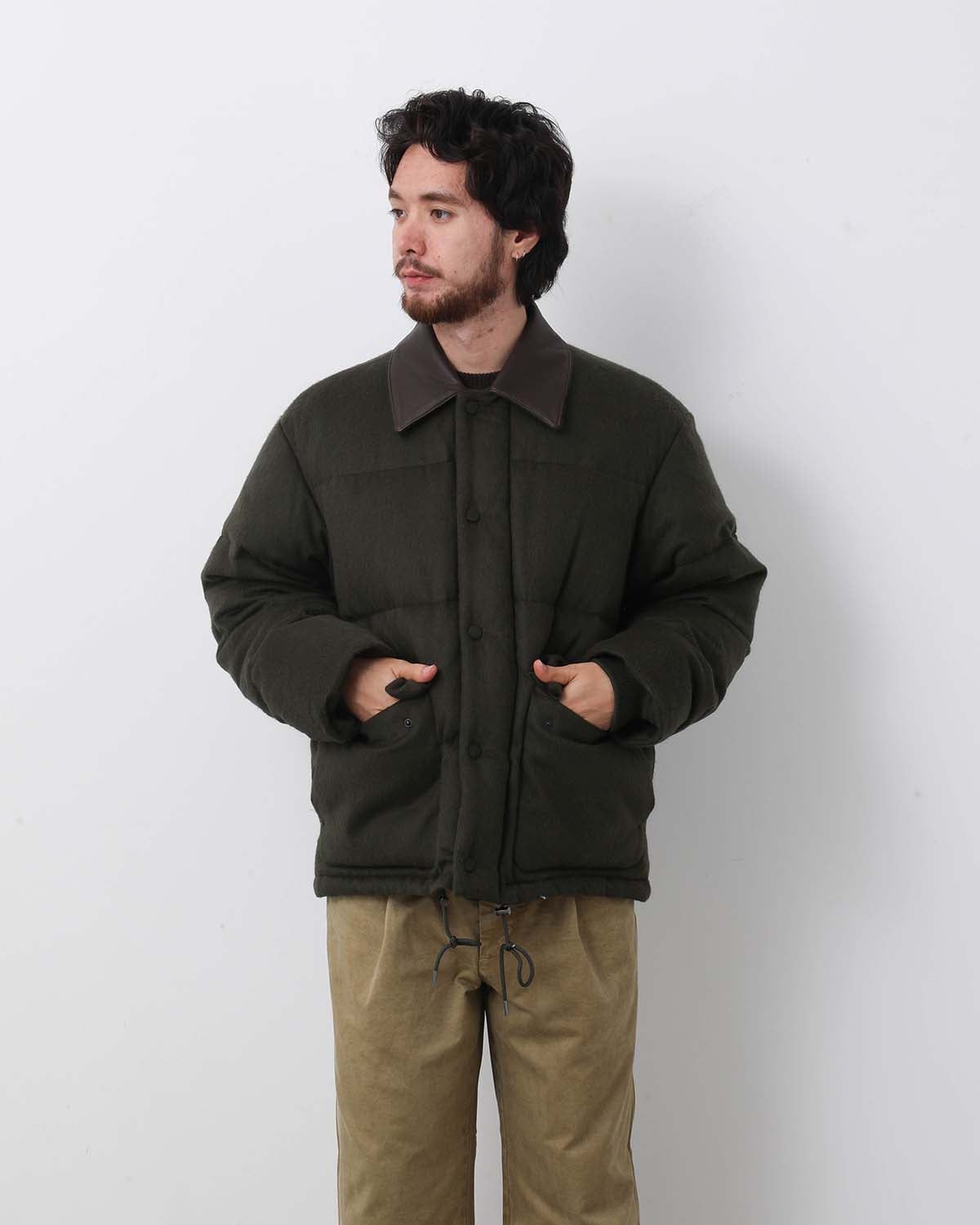 BABY CAMEL FLANNEL DOWN BLOUSON