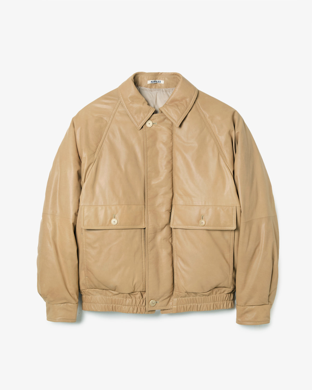 FINE CALF LEATHER DOWN BLOUSON