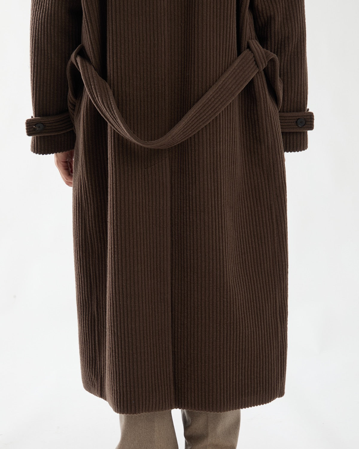WOOL CASHMERE CORDUROY SOUTIEN COLLAR COAT