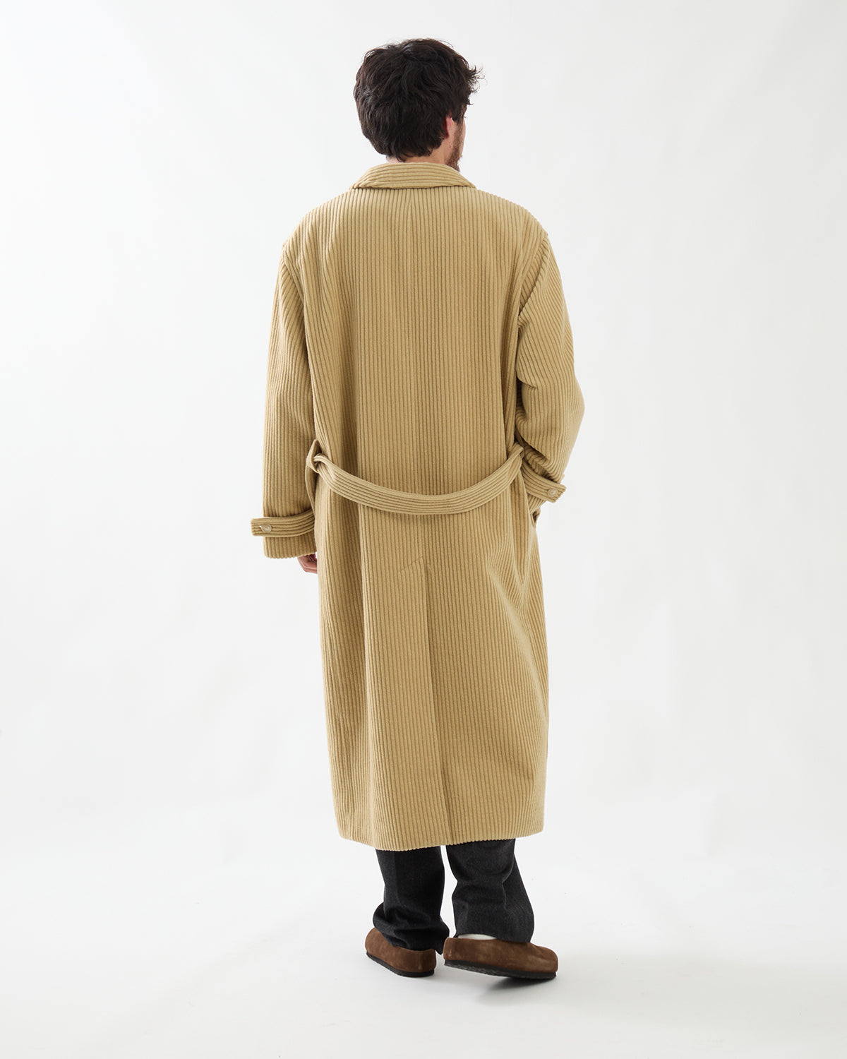 WOOL CASHMERE CORDUROY SOUTIEN COLLAR COAT