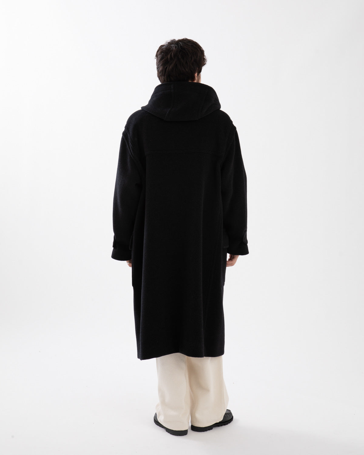 WOOL HERRINGBONE DUFFLE COAT