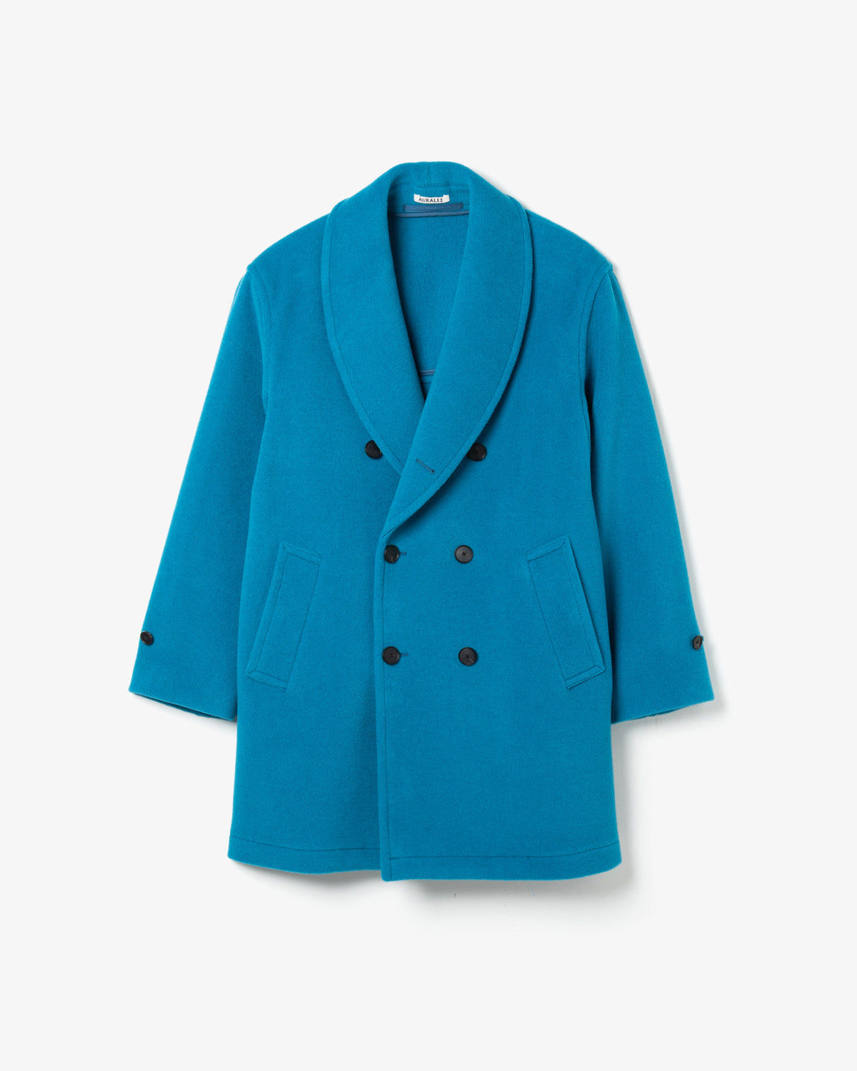 WOOL HERRINGBONE SHAWL COLLAR COAT