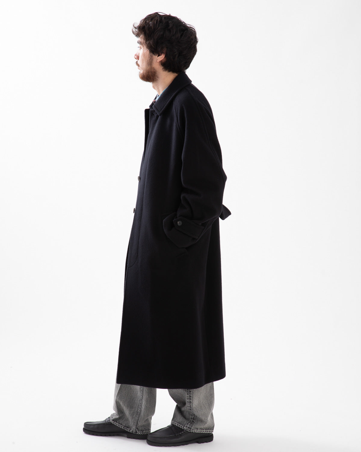 SUPER FINE WOOL MOSSER SOUTIEN COLLAR COAT