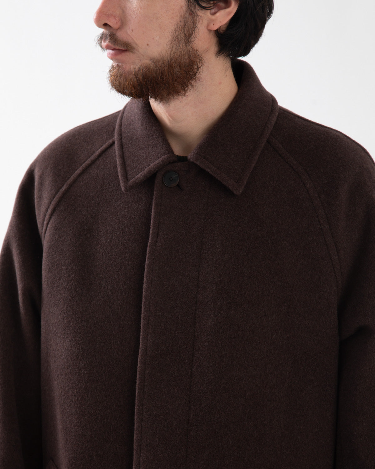 SUPER FINE WOOL MOSSER SOUTIEN COLLAR COAT