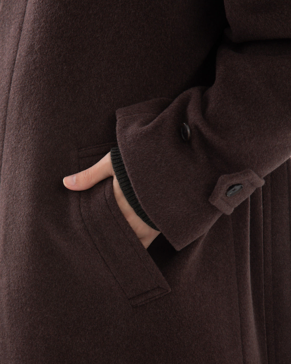 SUPER FINE WOOL MOSSER SOUTIEN COLLAR COAT