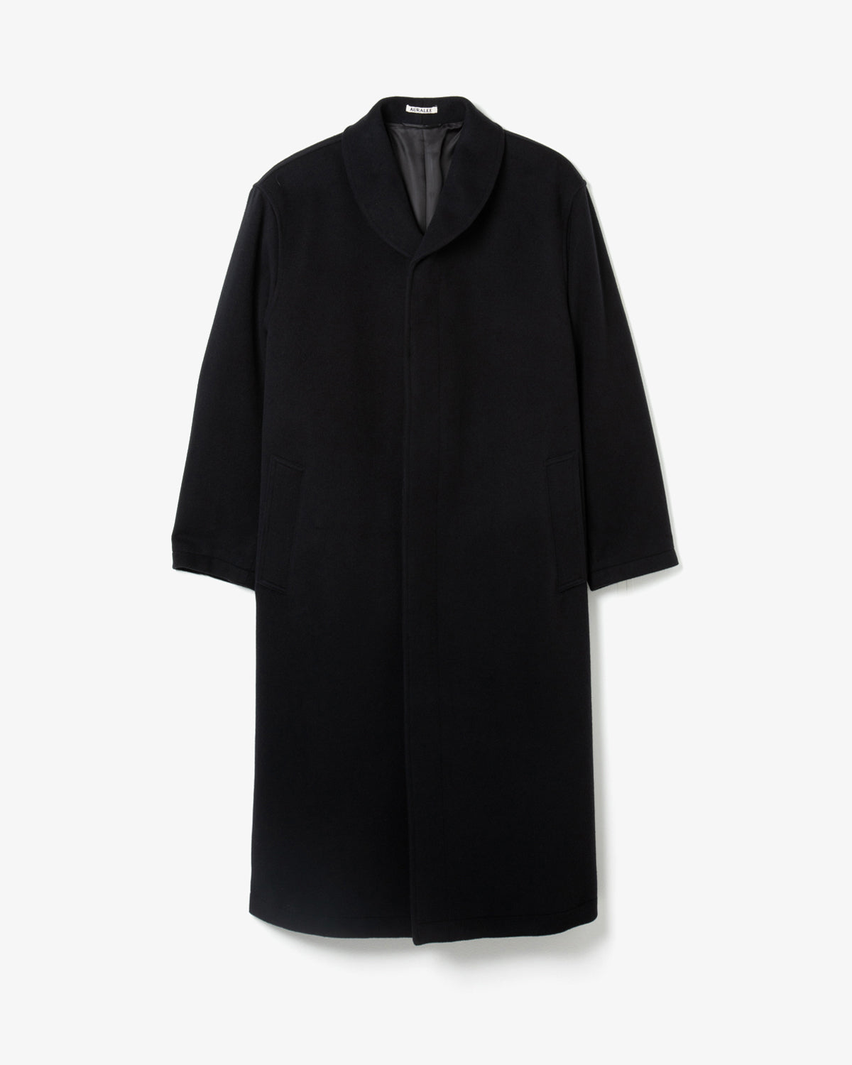 SUPER FINE WOOL MOSSER SHAWL COLLAR COAT