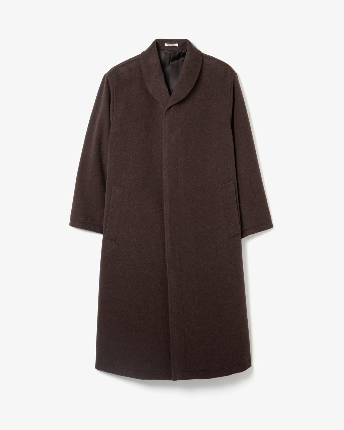 SUPER FINE WOOL MOSSER SHAWL COLLAR COAT