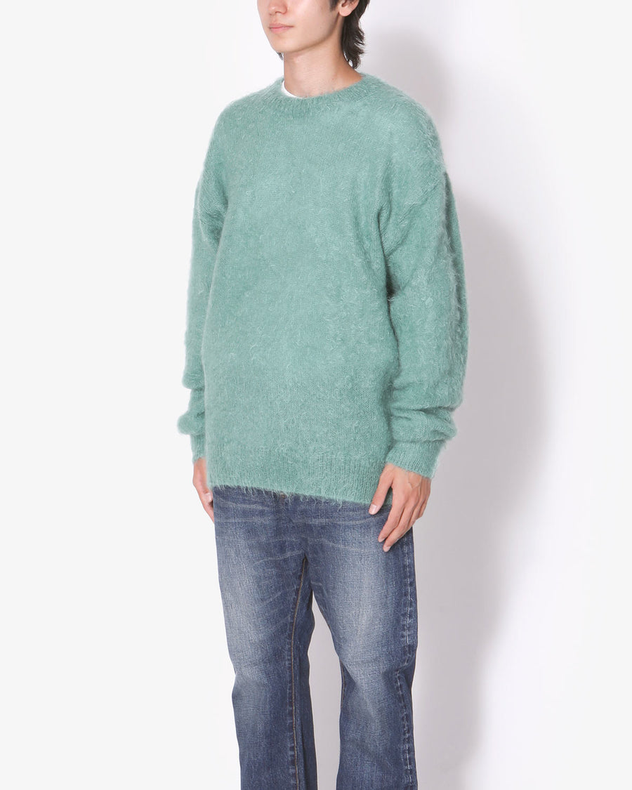 BRUSHED SUPER KID MOHAIR KNIT P/O