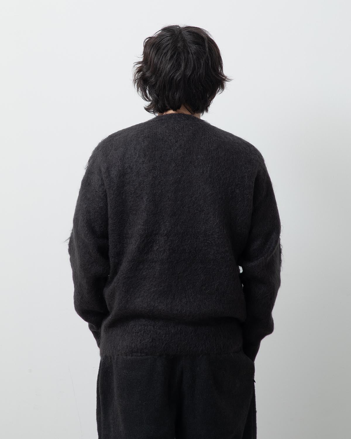 BRUSHED SUPER KID MOHAIR KNIT P/O