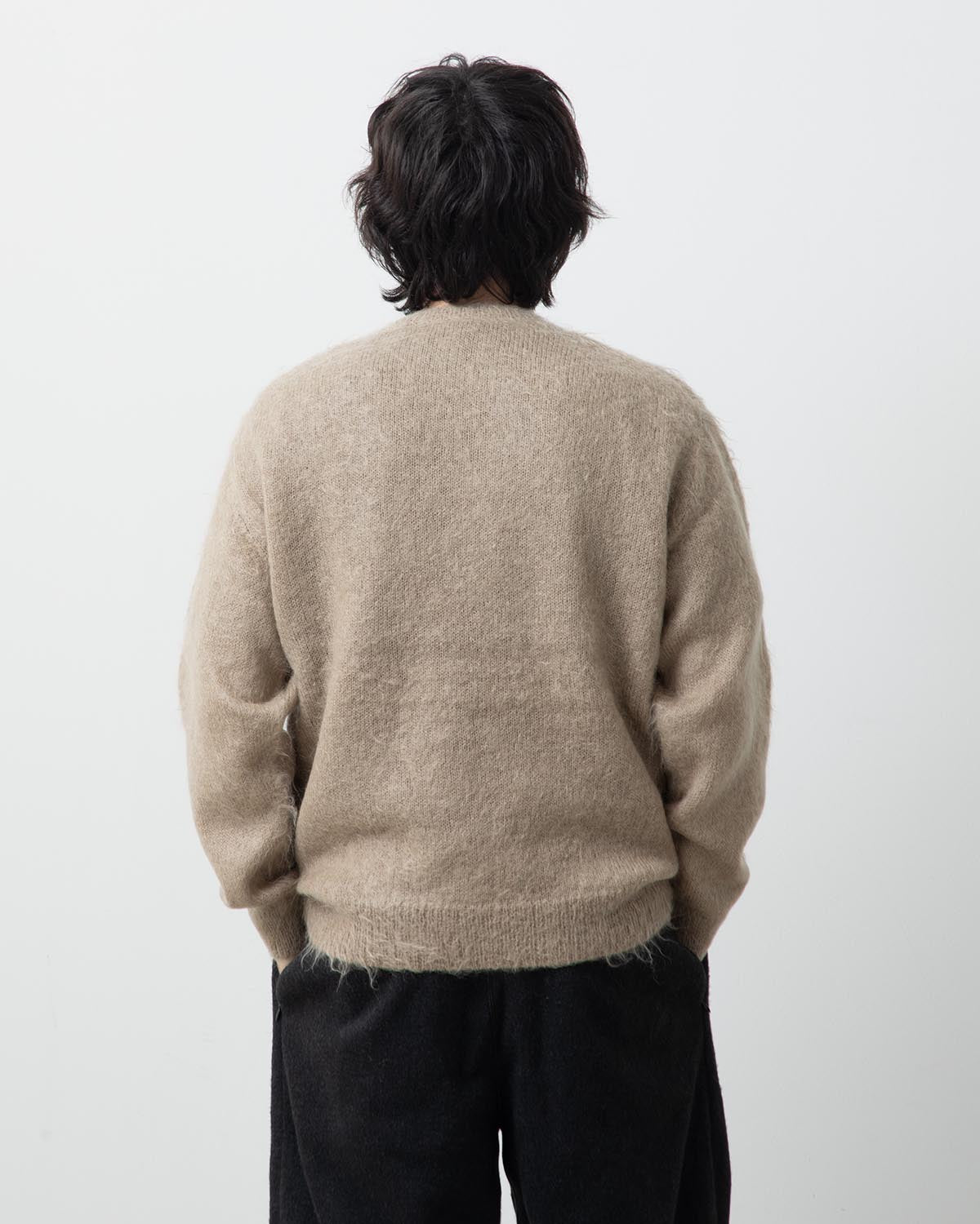 BRUSHED SUPER KID MOHAIR KNIT P/O