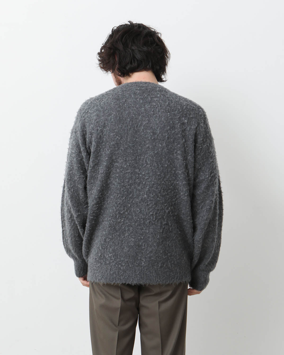 BRUSHED WOOL CASHMERE SILK KNIT P/O