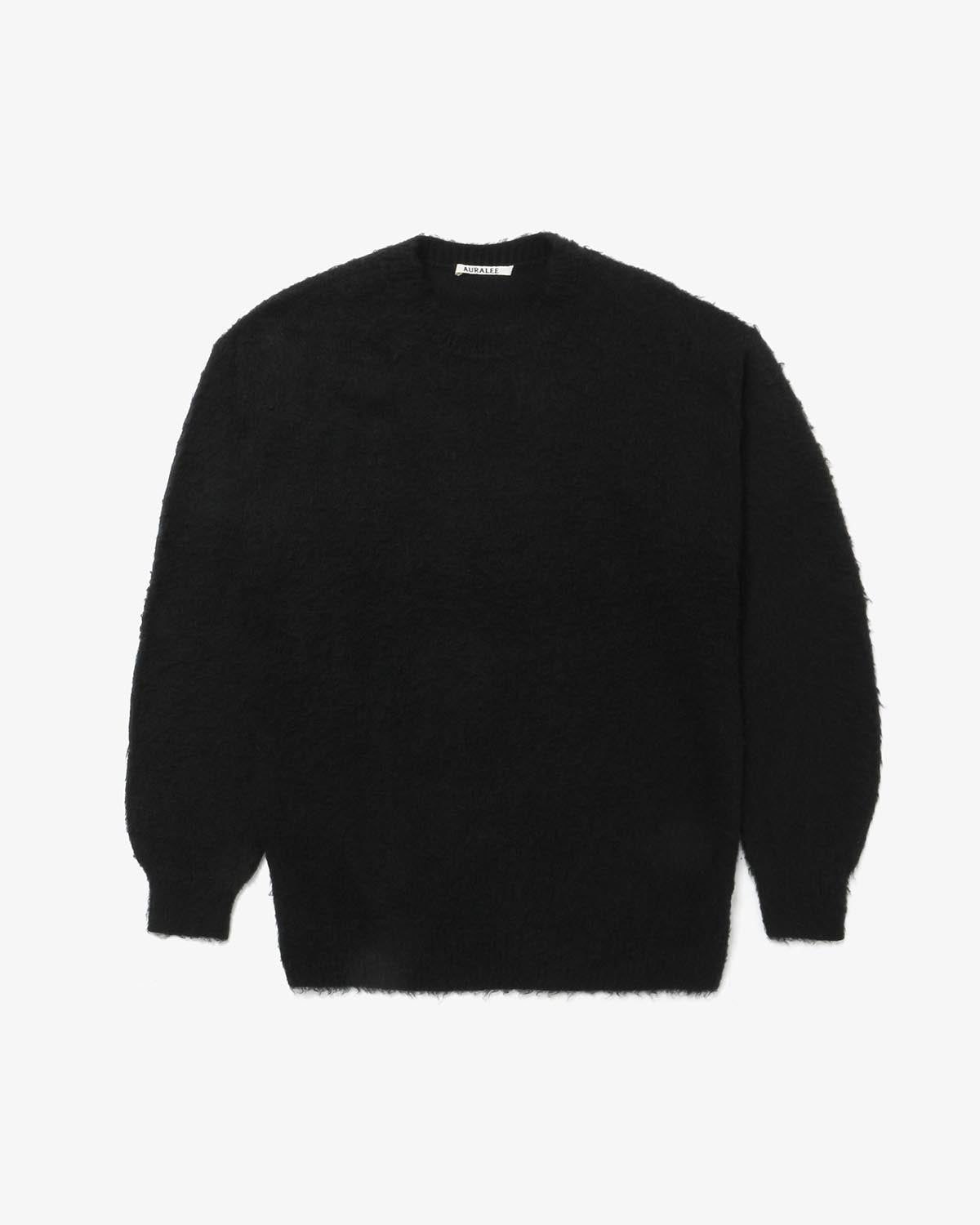 BRUSHED WOOL CASHMERE SILK KNIT P/O