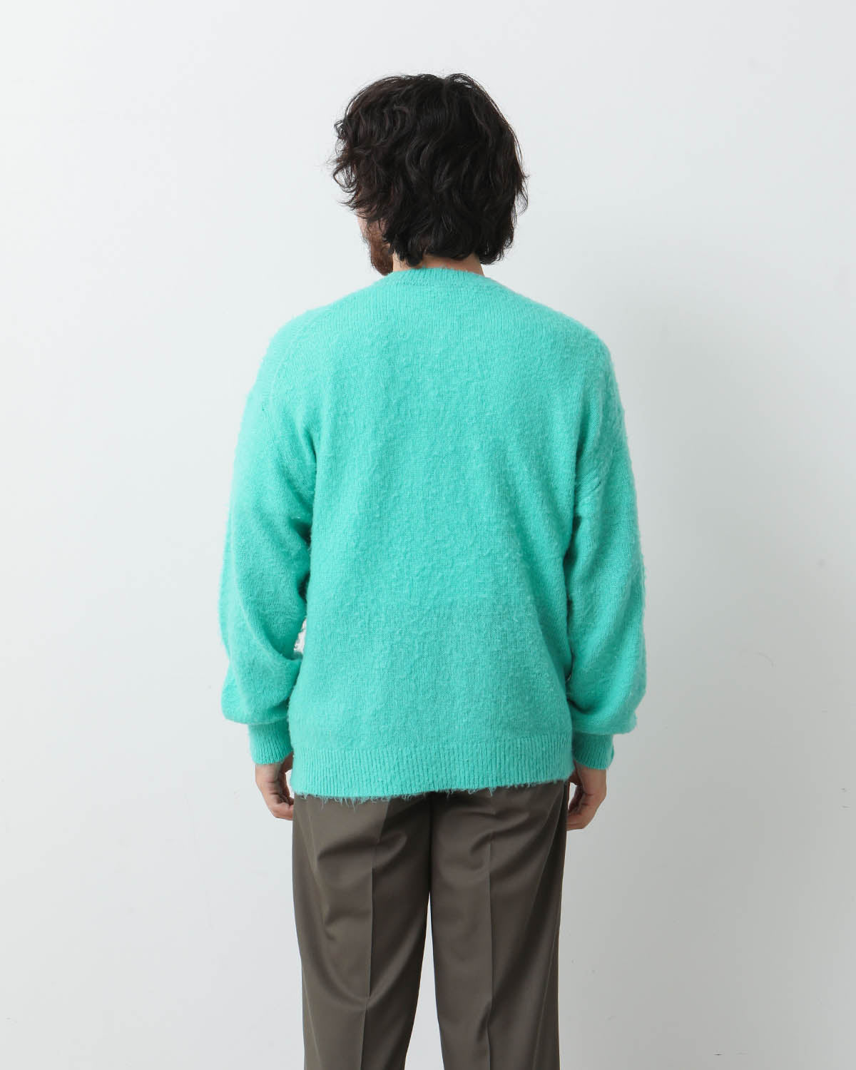 BRUSHED WOOL CASHMERE SILK KNIT P/O