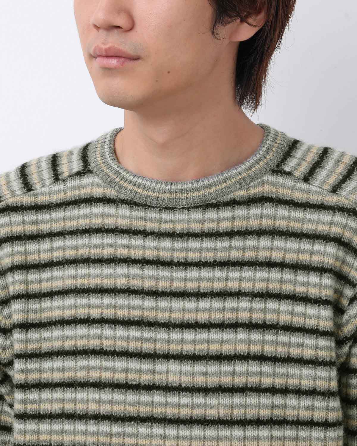 SHETLAND WOOL CASHMERE RIB KNIT P/O